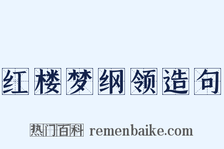 红楼梦纲领造句是什么意思的图片